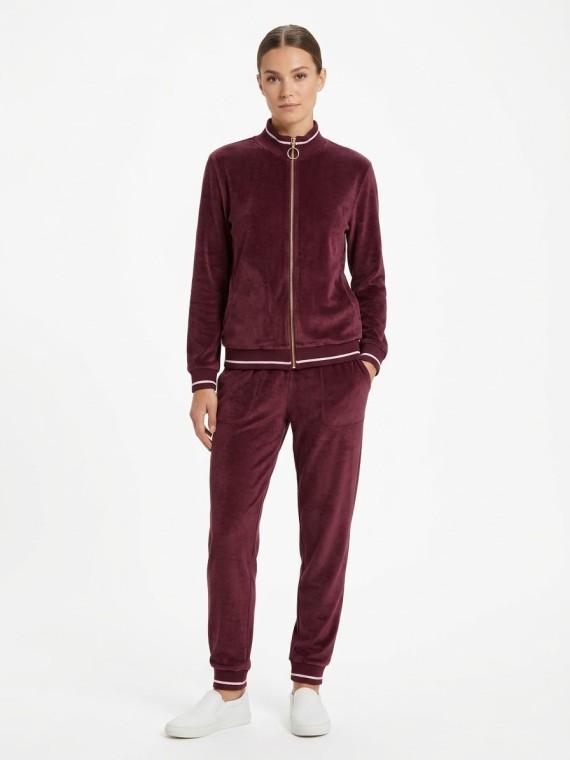 Bisbigli donna art.47764 Tuta Zip con Collo in Felpa di cotone elasticizzata