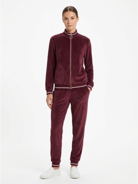 Bisbigli donna art.47764 Tuta Zip con Collo in Felpa di cotone elasticizzata