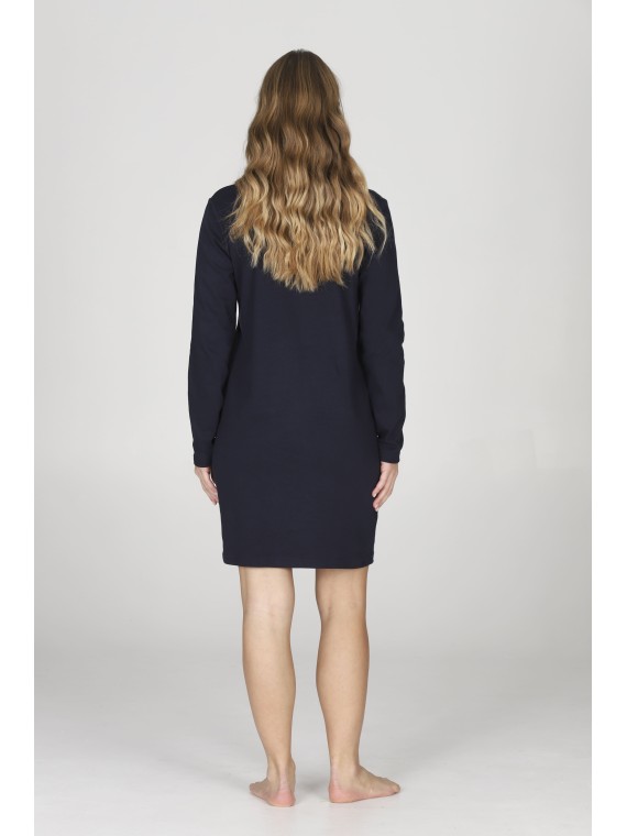 Happy People HFL231 ARIANNA  Camicia da notte blu con divertente stampa natalizia