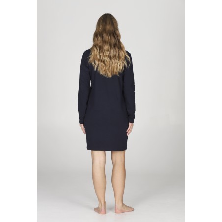 Happy People HFL231 ARIANNA  Camicia da notte blu con divertente stampa natalizia